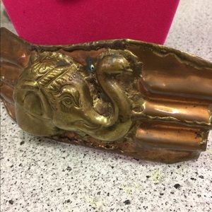 Vintage copper/solid brass elephant belt buckle